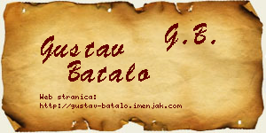 Gustav Batalo vizit kartica